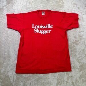 VTG 90s Louisville Slugger Shirt Sz XL Baseball Logo Single Stitch USA Made